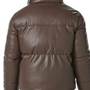 Sean John Men's Faux-Leather Puffer Jacket